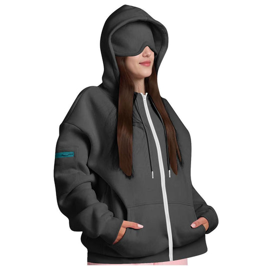 Reise-Hoodie mit Augenmaske